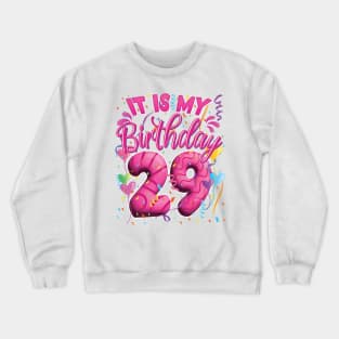 Fabulous 29th Birthday Design - For Women Crewneck Sweatshirt